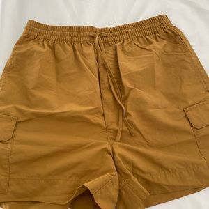 Madewell Women’s Ripstop Pull On Cargo Shorts Mustard Size XS Athletic Shorts